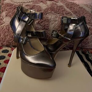 Metallic Platform Heels